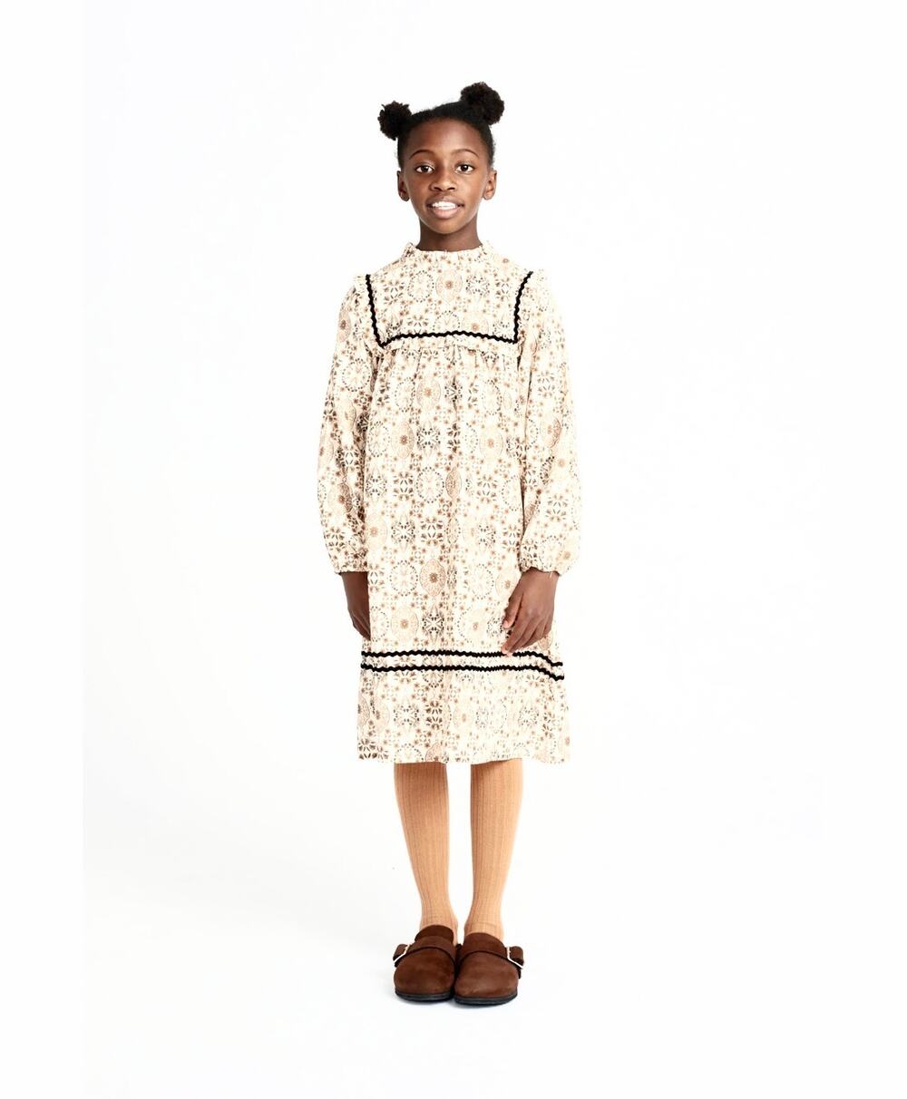 Bebe Organic Girls Gabriella in Vintage Floral Long Sleeve Dress size 8
